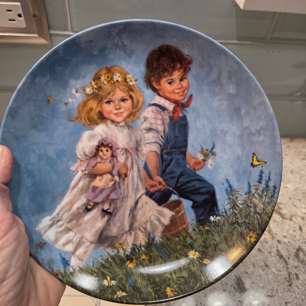 Reco Jack and Jill Collector Plate John McClelland Mother Goose 1986 COA UNUSED
